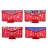 Cadeau cadeau chinois rouge enveloppe année chanceux argent poche cadeau pochette gland sacs de brocart pour le festival de printemps sac d'anniversaire de mariage