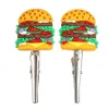 Smoking Accessories New hamburger drip clip silicone smoking pipe Roach Cigarette Clamp Smoke Blunt Holder