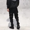 Pantaloni maschili black cargo punk joggers rave maschi jogging techwear autunno coreano streetwear hip hop con zipper nastro xxxlmen's drak22