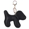 Pu Leather chien Keychain Sac charmes en métal porte-creux de cartouche animal chiot chiot shiba key chaîne de femmes bijoux