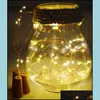 Party Decoration Event levererar Festive Home Garden LL Lamp Cork Shaped Bottle Stopper Light Glass Wine LED DHNDV
