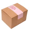 Papier Cadeau 300pcs Rectangle Rose Merci Autocollants Boîte D'étanchéité Pâte Étiquettes Décoration Enveloppe Reconnaître Express PaquetGift