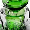 8.7inchs percolator vattenr￶r glasbubblare Heady Glass Bong Recycler Dab Rigs med 14 mm sk￥l r￶kvattenr￶r