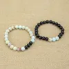 8mm Natural Stone Handmade Beaded Lover Strands Charm Bracelets For Women Men Party Club Fashion Yoga Jewelry