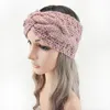 Yünlü Örgü Kadın Baş Bantları Sonbahar Kış Yün İplik Headwear Twist Çapraz Saç Bandı Kızlar Geniş Türban Headwrap
