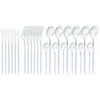 Ensembles De Vaisselle 24pcs Vaisselle En Or Couverts Dîner Ensemble Couteau À Steak Fourchette Et Cuillère Couvert En Acier Inoxydable Doré VaisselleVaisselle