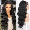 6 Färg 24 "Lång DString Ponytail Wig Curly Clip Hair Extension