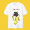 MEN039S Tshirts Bananya Cosplay Tsplay Tshirt Bananas Cat, скрывающаяся в Men Fit Summer Cotton Tops Tops Japan Anime7881480