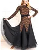 Scene Wear Ballroom Dance Competition Dresses Waltz för vuxna Standard Woman Dress Dancing Flamenco Blackstage