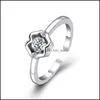 Três anéis de pedra jóias Sier Crystal Constellation Band Ring Ring for Women Girl Party Tamanho aberto da moda por atacado entrega 2021 CJ
