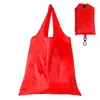 Bolsas de compras DHL100pcs Polyéster Plainestro Plaza Gran capacidad Impermeable Bolsa de almacenamiento plegable