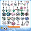 925 Silver Fit Pandora Charm 925 браслет -браслет эмале бабочка Dragonfly подсолнечные чары установка подвеска Diy Fine Beads Jewelry