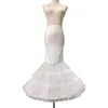 Lycra Tulle White Mermaid Trumpet Style Bröllopsklänning Petticoat Crinoline