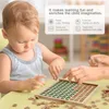 Montessori Mathe Lernspielzeug Spiele Zahlen Abacus Board für Kinder Kinder 220715