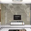 Custom 3D Tapete moderne goldene graue Marmor Wandbildfernseh Sofa Luxus Wohnkultur Wandmalerei Papel de Parde Fresken