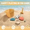 6pcs ins Style Summer Beach Toys for Kids Soft Silicone Game Game Toy للعب لعبة Swyming Sand Water Play في الهواء الطلق لعبة 220527