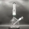 13,7 дюйма Peacorkek Green Cokah Bong стекло из чистого кубического базового водяные бонги дыма трубы