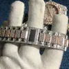 Designer Watch Stones Version Moissanite Watches Rose Gold Silver Pass Test Mens Diamonds Качество автоматическое механическое движение роскошь