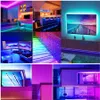 Bande lumineuse Led WiFi intelligente, 164 pieds, 5 mètres, contrôlée par application Magic Home et 24 touches IR, couleurs changeantes, bandes Led pour les vacances 5685178