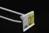 W60/80/100mmxH46mm/42mm PVC Plastic Price Tag Sign Label clip frame Display Holder In White Clear POP card holder Shelf Hook data strip