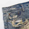 Os jeans de rua são da mais alta qualidade danificada usada calça jeans grandes jeans de moda masculina e feminina T220803