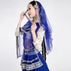 Vêtements ethniques Costumes de danse en dentelle blanche Lace Longue Gauze Big Swing Jirt Oriental Belly Stage Dressethnic Ethnicethnique