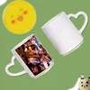 Tasse en céramique personnalisée à faire soi-même, tasse à café et lait, 350ML, 12oz, cadeau créatif, impression d'image, texte Po, 220608