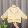 2022 Nya Spring Girls Coat -paljetter med en Angel Wing Hoodies Jackor för barn Söta barn Sweatshirt Toddler Windbreaker J220718