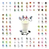 100 stks aangepaste stro toppers cover mallen bad bunny charmes herbruikbare Splash Proof drinken stof plug decoratieve 8mm stro beker voor groothandel koral.g boze oog hocus pocus