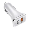Car USB Charger Dual Ports Quick Charge QC3.0 Universal Fast Charging For Smart phone Xiaomi Samsung Galaxy S6 S7 S8 Chargers
