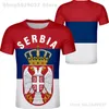 SERBIA republic tshirt diy free custom made name number srbija SRB t-shirt srpski nation flag serbien college print clothes 220609