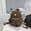 Double shoulder bag women's bag new women's large capacity backpack letter printed Pu women's bag Purses_8NEK