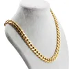 Chains Stainless Steel Gold Necklace High Quality Color Plating Curb Cuban Chain Accesories For Men Women Jewelry GiftChains Godl22