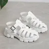 2022 Fashion Roma Sandals Classic Designer Platform Summer Gladiator Women Sandal Real Leather Ankle Strap Beach Shoes 7 Colors Si7251268