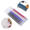 Haile 214pcs High Temperature Disappearing Pen Heat Erasable Fabric Pen Case Refills DIY Patchwork Garment Dash Marker Pens 220714