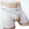 Homens G-Strings Mens Sexy Criss Cruz Aberto BuCrotchless Boxer Breve Alongamento Erótico Sob Calças Thong Lingerie OutfitMen's