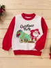 Baby Boy Christmas & Letter Print Round Neck Sweatshirt SHE