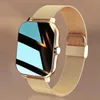 Nieuw kleurenscherm Smart horloge Dames heren Full touch fitness tracker Bloeddruk slimme klok dame smartwatch Dames + Box