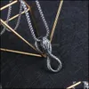 Hanger kettingen hangers sieraden punk slang ketting voor vrouwen mannen 60 cm roestvrijstalen ketting gotische druppel levering 2021 61mbu