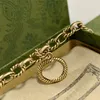 Vintage Double Letter Chain Necklaces Interlocking Letters Pendant Necklace Designer Everyday Versatile Pendants Jewelry9052880