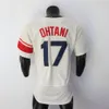 MI208 Shohei Ohtani Jersey Glaus Mike Trout City Gray White Red Navy Black Fashion Turn Back Pinstripe Pullover Cool Base Size S-3XL