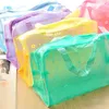 Bolsa de cosméticos transparente portátil de viaje, bolsa de maquillaje impermeable, bolsa de lavado, bolsas de almacenamiento de cosméticos florales a la moda, bolsas organizadoras