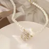 Chaînes Français Simple Perle Fleur Collier Mode Tempérament Clavicule Chaîne Sauvage Dames En Gros BulkChains