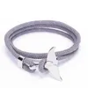 Charm armband charmsmisk vintage silvervalsvans havsstil Dolphin Anchor Par Lovers Summer Holiday JewelryCharm INTE22