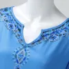 Women's Blouses & Shirts Fashion Western Ethnic Print Top Women Loose V Neck Short Sleeve Daily Casual Vntiage Shirt Summer Plus Size Blouse