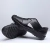 Atmungsaktive Sommer Männer Hohlloch Rutschfeste Sandalen Atmungsaktive Split Sandale Leder Trend Knöchel Wrap Herren Casual Loafer Schuh Großhandel Schuhe E5QC #