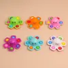 Fidget Toys Flip Face Changing Push Toys Bubble Silicone Key Chain Fingertip Gyro Decompression Creative Game Sensory Anxiety Stress Reliever