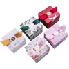 Prezent marmurowy czerwony zielony ślub Favours Box Baby Shower urodzinowe cukierki