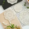 Mats & Pads Crocheted Placemat Lace Table Place Mat Handmade Cotton Drink Cup Mug Dinner Tea Desktop DecorMats MatsMats