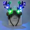 Iluminação criativa Christmas Antlers Toys de férias para a cabeça com sinos de faixa de origem da cabeça de animais A25 A25